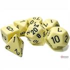 Pastel Opaque Yellow/Black Poly 7 Die Set